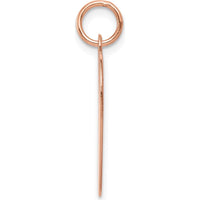 14K Rose Gold Plain Engraveable Heart Disc Charm - Polished Finish, 24mm Length, 20mm Width by Oro Pregiato