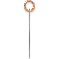 14K Rose Gold Polished 24mm Engravable Heart Disc Pendant by Oro Pregiato