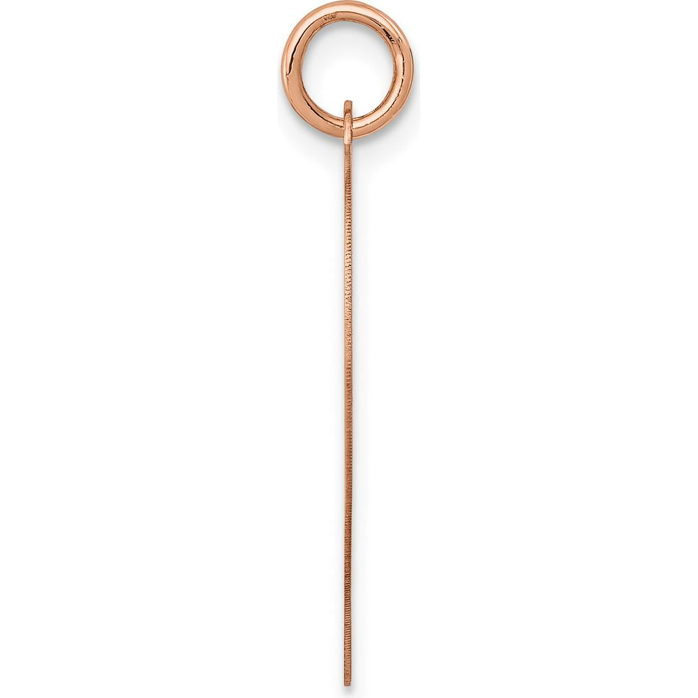 14K Rose Gold Polished 24mm Engravable Heart Disc Pendant by Oro Pregiato