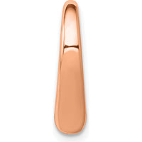 14K Rose Gold Polished 3D Floating Heart Pendant Slide by Oro Pregiato