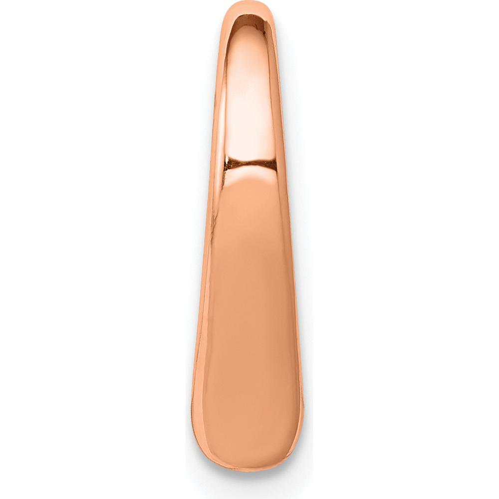 14K Rose Gold Polished 3D Floating Heart Pendant Slide by Oro Pregiato