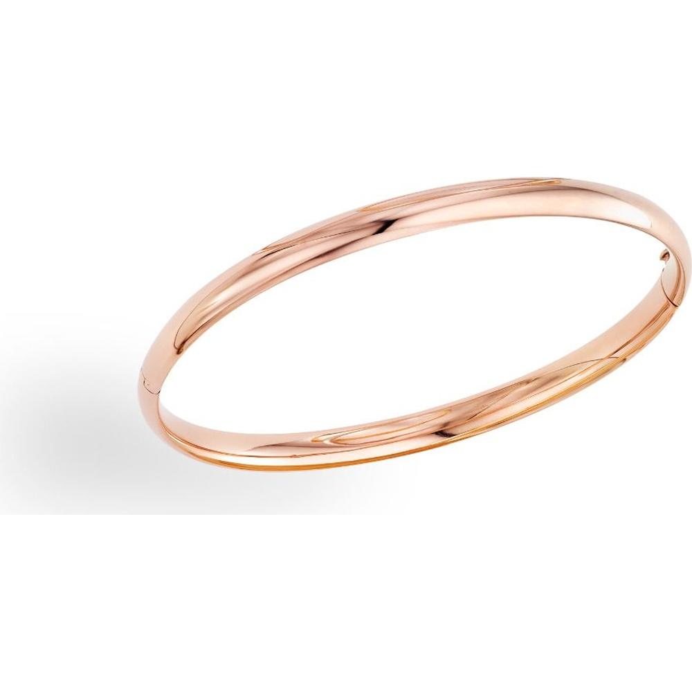 14K Rose Gold Polished 5mm Bangle - 7" by Orozza Fine Jewelry