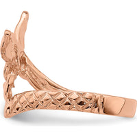 14K Rose Gold Polished & Textured Butterfly Toe Ring by Oro Pregiato