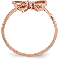 14K Rose Gold Polished Butterfly Ring by Oro Pregiato
