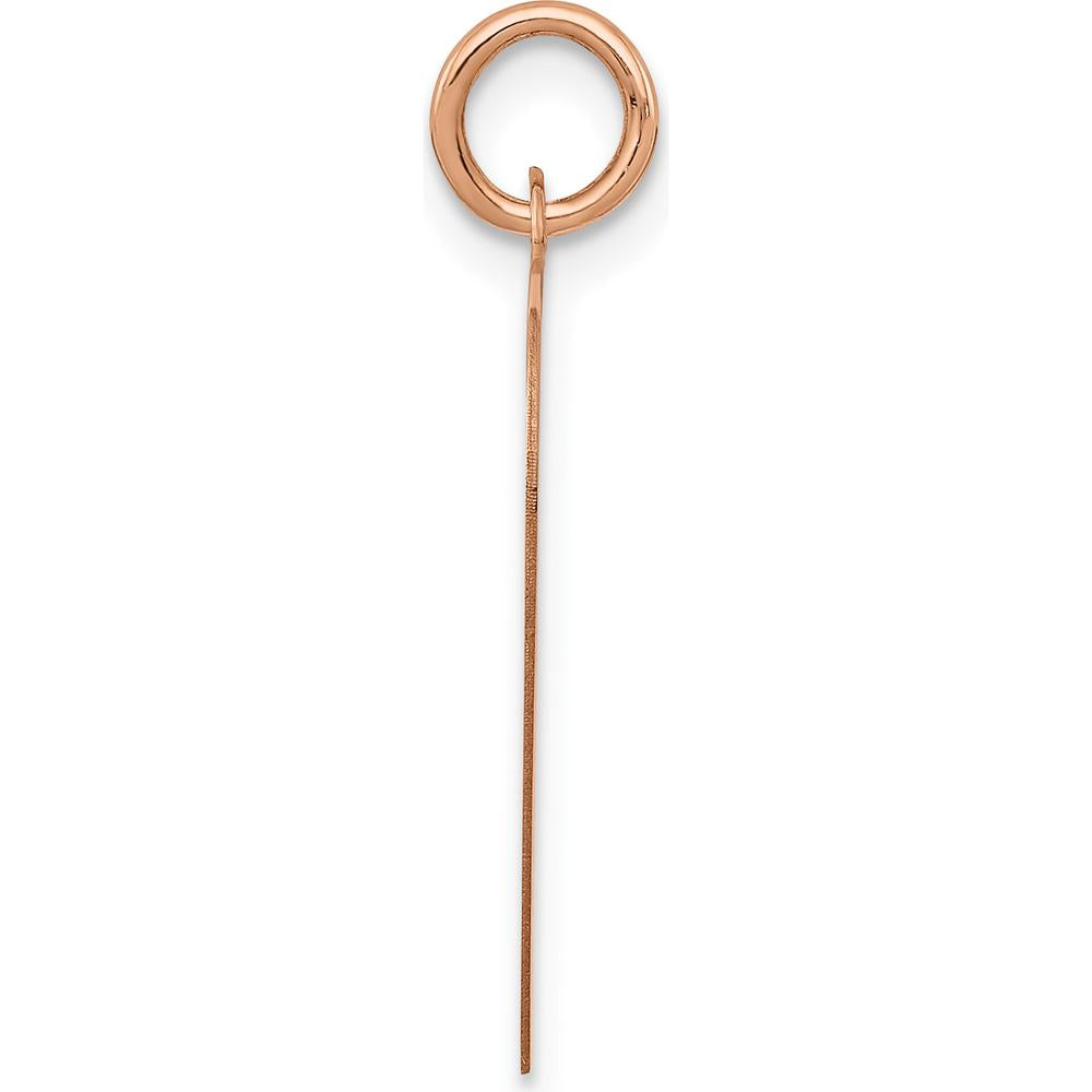 14K Rose Gold Polished Engravable 18mm Heart Pendant by Oro Pregiato