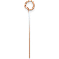 14K Rose Gold Polished Engravable 25mm Heart Disc Pendant by Oro Pregiato