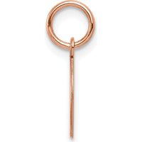 14K Rose Gold Polished Engraveable Circular Disc Charm - 10mm Diameter by Oro Pregiato