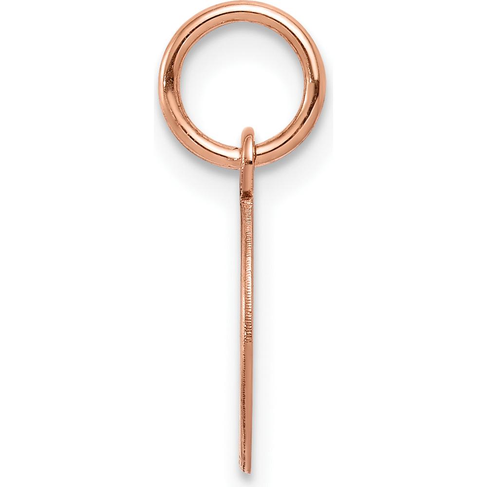 14K Rose Gold Polished Engraveable Circular Disc Charm - 10mm Diameter by Oro Pregiato