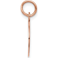 14K Rose Gold Polished Engraveable Disc Charm - 12mm Diameter by Oro Pregiato