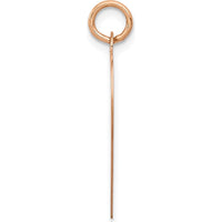 14K Rose Gold Polished Heart-Shaped Engravable Pendant - 19mm by Oro Pregiato