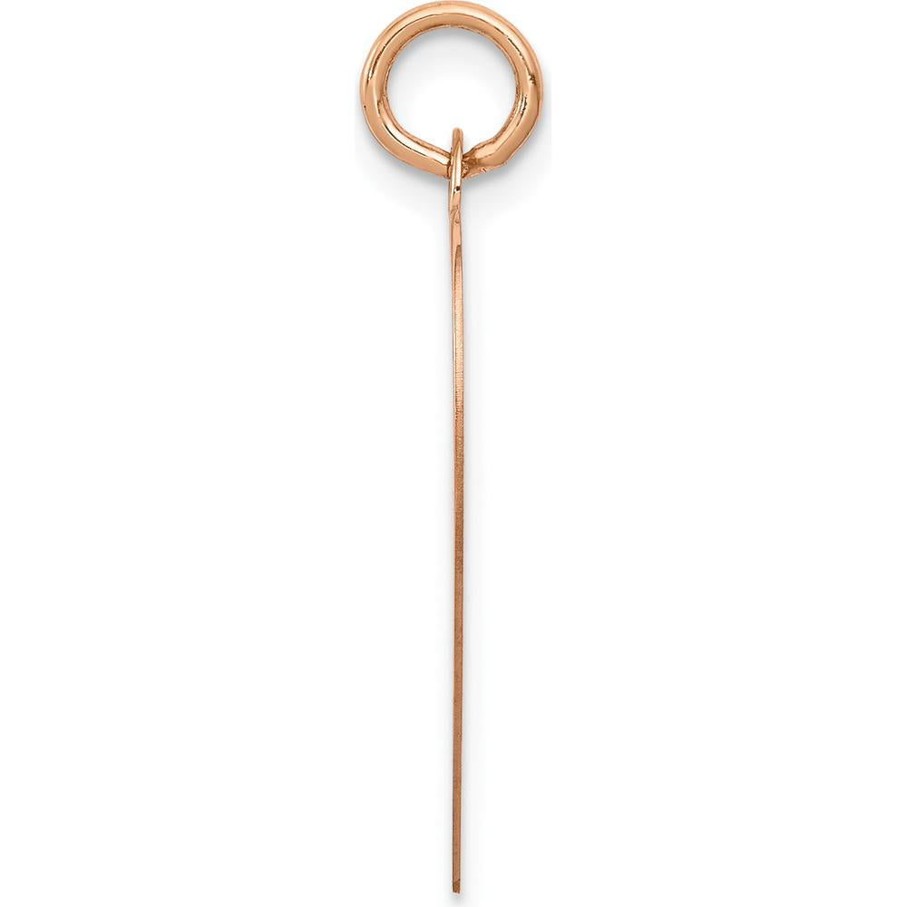14K Rose Gold Polished Heart-Shaped Engravable Pendant - 19mm by Oro Pregiato