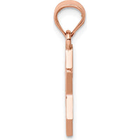 14K Rose Gold Polished Star of David Pendant - 23mm Length by Oro Pregiato