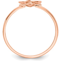 14K Rose Gold Polished Star of David Ring - Solid 14K Rose Gold, Themed Design by Oro Pregiato