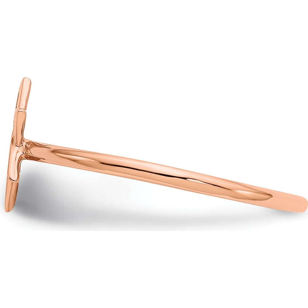14K Rose Gold Polished Star of David Ring - Solid 14K Rose Gold, Themed Design by Oro Pregiato