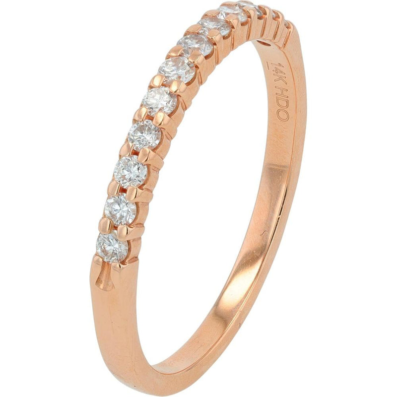 14K Rose Gold Prong-Set Diamond Band - 0.25 Carat Total Weight