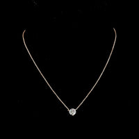 14K Rose Gold Round Brilliant Cut Lab Diamond Solitaire Pendant - 1.02 Carat Total Weight - Covaloro Fine Jewelry