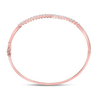 14K Rose Gold Round Diamond Bracelet - 1 Carat Total Diamond Weight