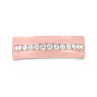 14K Rose Gold Round Diamond Bridal Ring - 1/3 Carat Total Diamond Weight