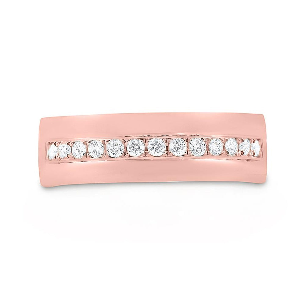14K Rose Gold Round Diamond Bridal Ring - 1/3 Carat Total Diamond Weight