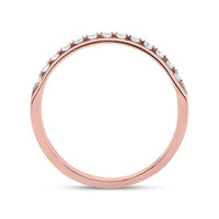 14K Rose Gold Round Diamond Bridal Ring - 1/3 Carat Total Diamond Weight