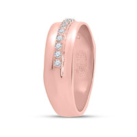 14K Rose Gold Round Diamond Bridal Ring - 1/3 Carat Total Diamond Weight