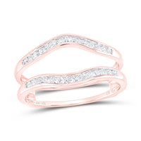 14K Rose Gold Round Diamond Bridal Ring - 1/4 Carat Total Diamond Weight