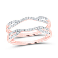 14K Rose Gold Round Diamond Ring - 1/3 Carat Total Diamond Weight