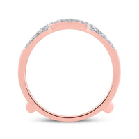14K Rose Gold Round Diamond Ring - 1/3 Carat Total Diamond Weight