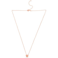 14K Rose Gold Scribbles Heart Necklace with Polished Finish - 18" by Orozza Fine Jewelry