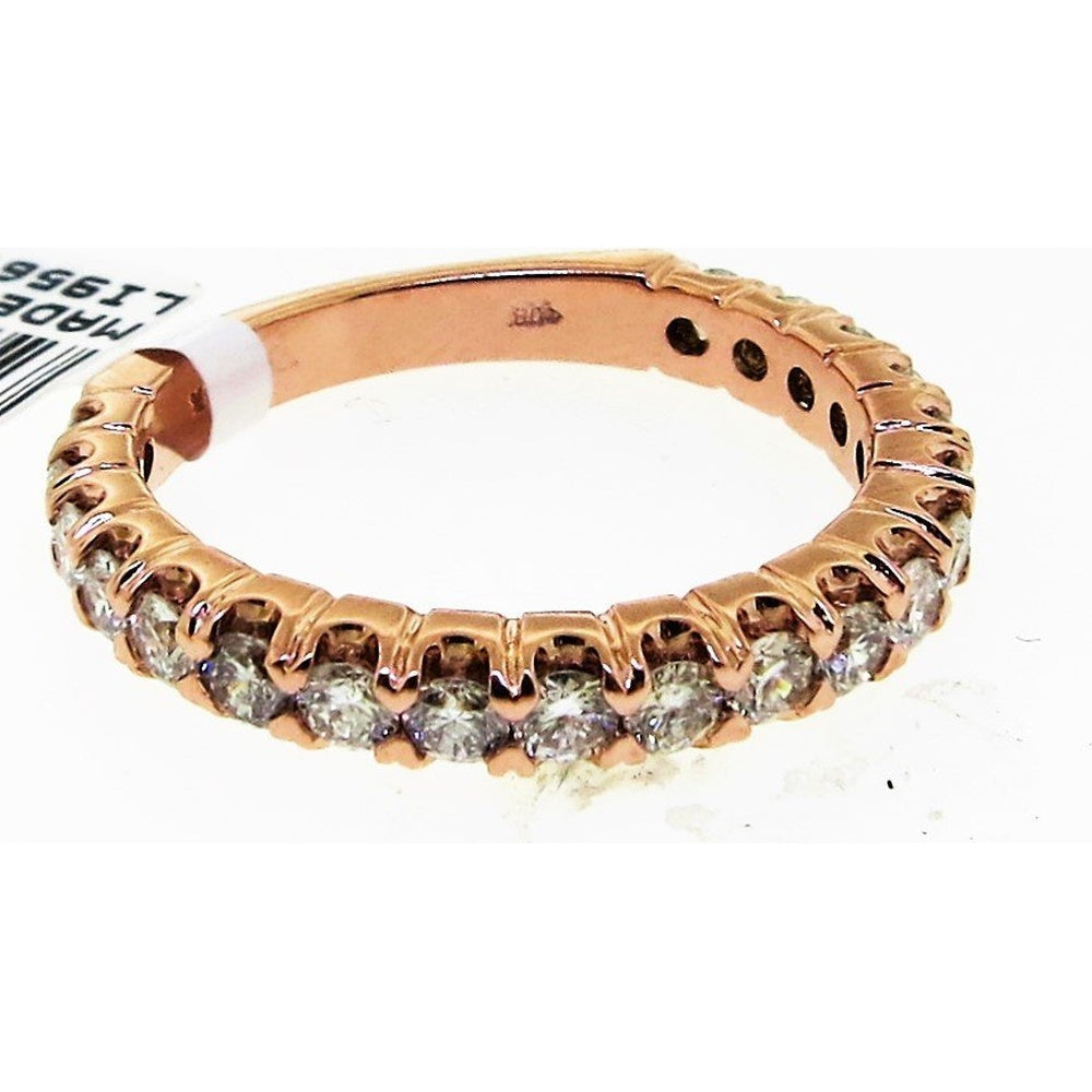 14K Rose Gold Shared Prong Set Round Diamond Wedding Band - 0.28 Carat Total Diamond Weight by Auriventus