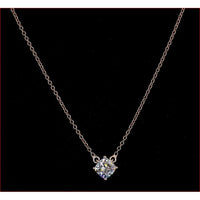 14K Rose Gold Square Cushion Brilliant Lab Diamond Solitaire Pendant - 0.76 Carat Total Weight - Covaloro Fine Jewelry