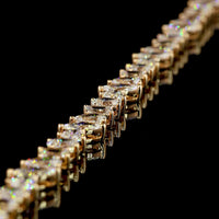 14K Rose Gold Station Bracelet with Mixed Marquise, Oval, Pear, and Emerald Cut Lab Diamonds - 6.42 Carats Total Diamond Weight - Covaloro Fine Jewelry