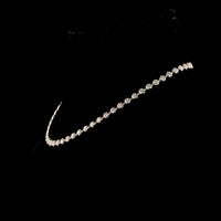 14K Rose Gold Station Necklace with 55 Round Cut Lab Diamonds in Bezel-Prong Settings - 8.01 Carats Total Diamond Weight - Covaloro Fine Jewelry