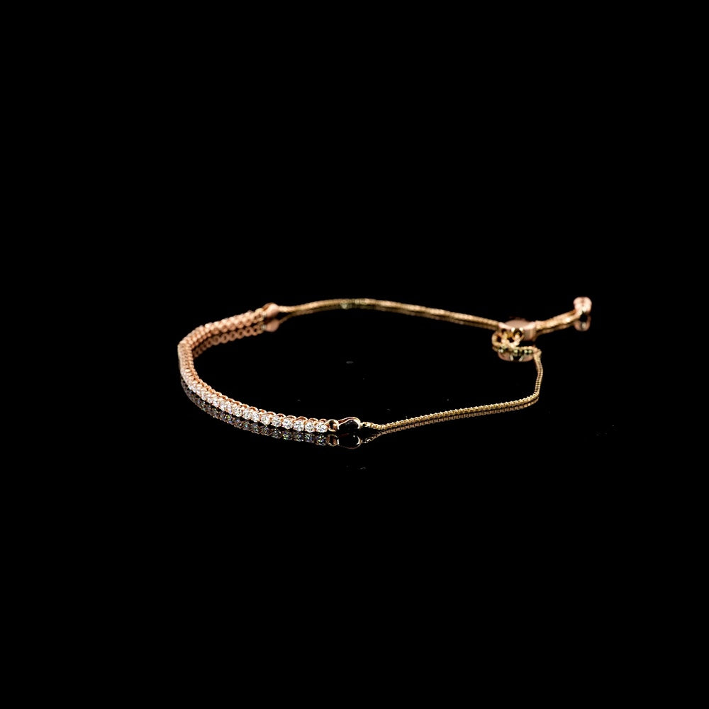 14K Rose Gold Tennis Bracelet with 76 Lab-Grown Round Brilliant Cut Diamonds (E-F, VS2) - 1.96 Total Carat Weight - Covaloro Fine Jewelry