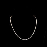 14K Rose Gold Tennis Necklace with 165 Round Brilliant Cut Lab-Grown Diamonds - 8.73 Total Carat Weight, E-F Color VS1 Clarity - Covaloro Fine Jewelry