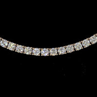 14K Rose Gold Tennis Necklace with 165 Round Brilliant Cut Lab-Grown Diamonds - 8.73 Total Carat Weight, E-F Color VS1 Clarity - Covaloro Fine Jewelry