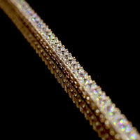 14K Rose Gold Tennis Necklace with 165 Round Brilliant Cut Lab-Grown Diamonds - 8.73 Total Carat Weight, E-F Color VS1 Clarity - Covaloro Fine Jewelry