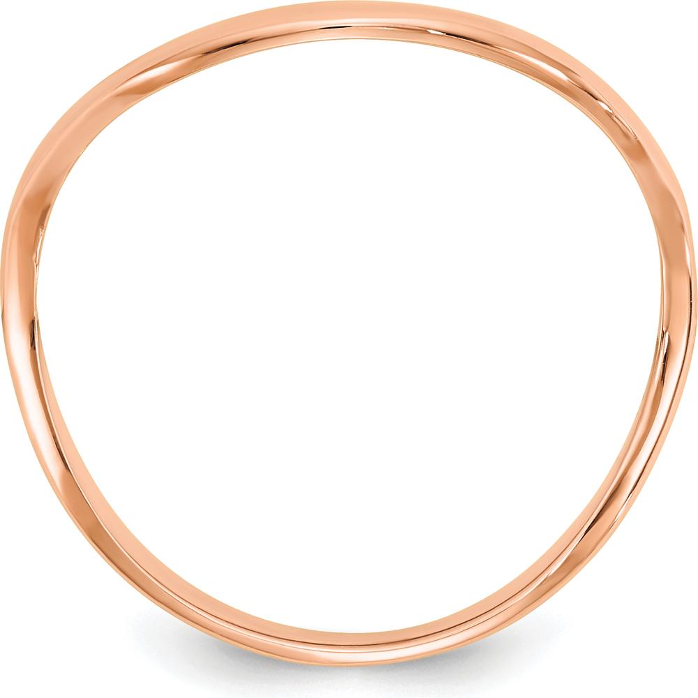 14K Rose Gold Wave Fashion Thumb Ring - 3mm Band Width by Oro Pregiato