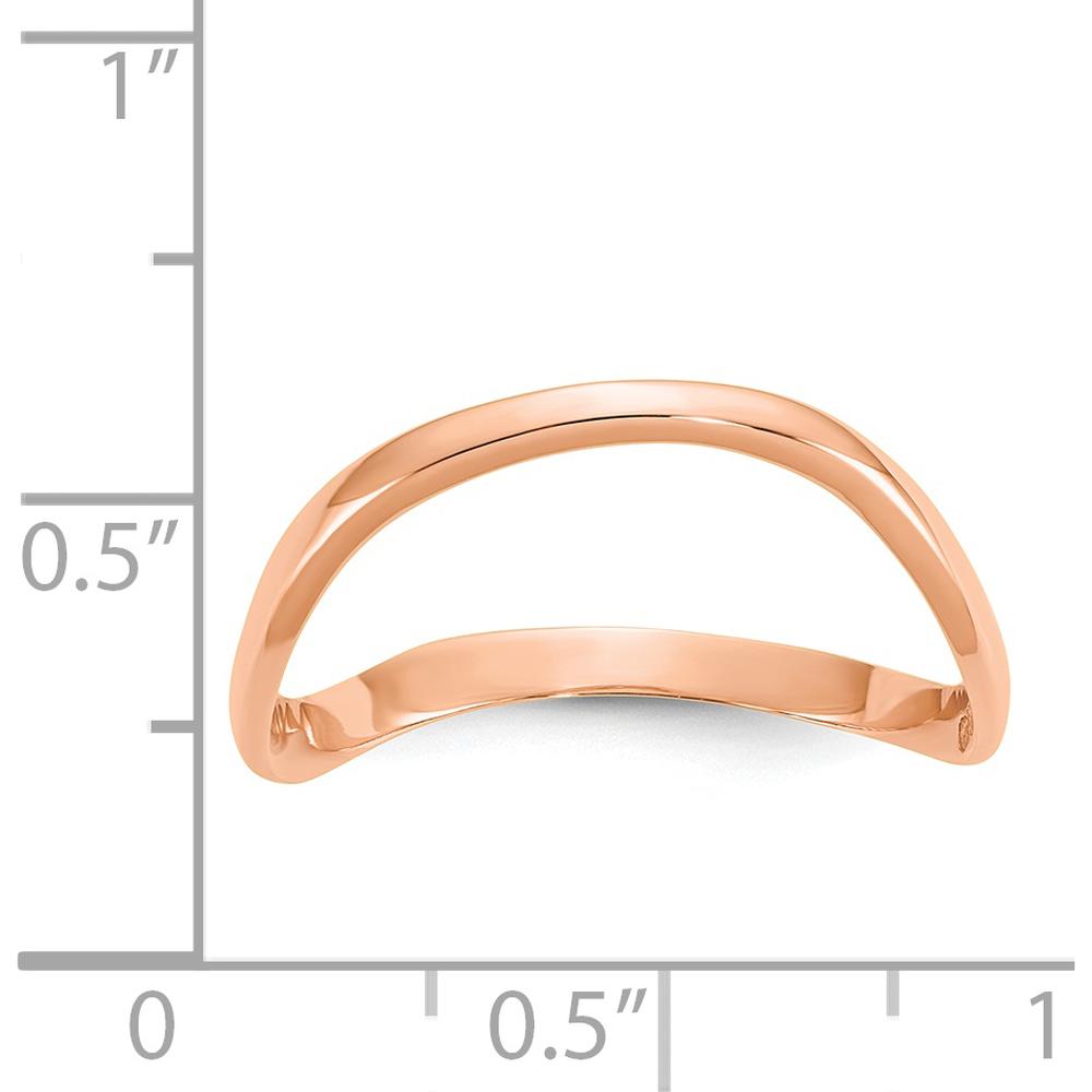 14K Rose Gold Wave Fashion Thumb Ring - 3mm Band Width by Oro Pregiato