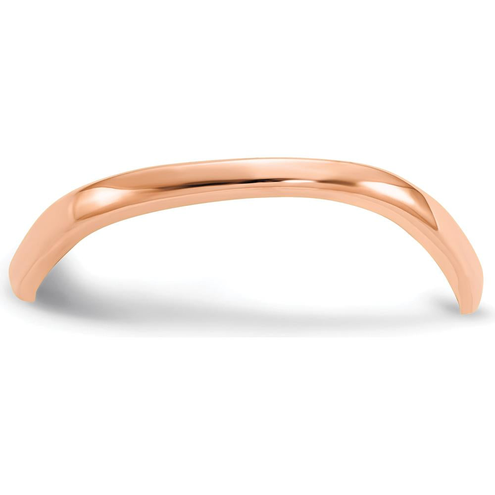 14K Rose Gold Wave Fashion Thumb Ring - 3mm Band Width by Oro Pregiato