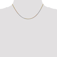 14K Tri-Color 16" Diamond-Cut Rope Chain Necklace with Lobster Clasp