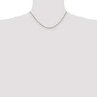 14K Tri-Color Gold 16" Pavé Valentino Chain Necklace - 2.0mm Width by Oro Pregiato