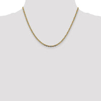 14K Tri-Color Gold 18" Open Link Chain with Lobster Clasp - 2.75mm Width by Oro Pregiato
