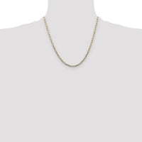 14K Tri-Color Gold 20" Pavé Valentino Chain - 3.2mm Width by Oro Pregiato
