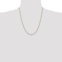 14K Tri-Color Gold 22" Pavé Valentino Chain Necklace - 2.0mm Width by Oro Pregiato
