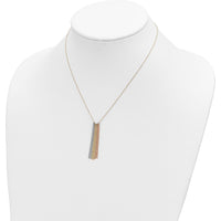 14K Tri-Color Gold Dangle Pendant Necklace with 2" Extender by 0