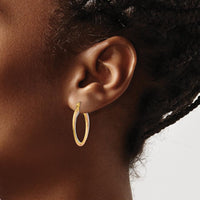 14K Tri-Color Gold Large Hoop Earrings - Polished Finish by 0