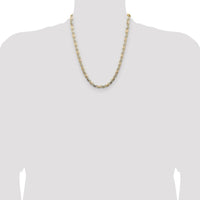 14K Tri-color Gold Pavé Valentino Chain - 22 in Length by Oro Pregiato