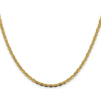 14K Tri-Color Pavé Valentino 26" Link Chain with Lobster Clasp - 2.75mm Width by Oro Pregiato