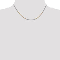 14K Tri-Colored 16" Diamond-Cut Rope Chain Necklace with Lobster Clasp